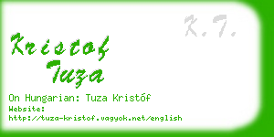 kristof tuza business card
